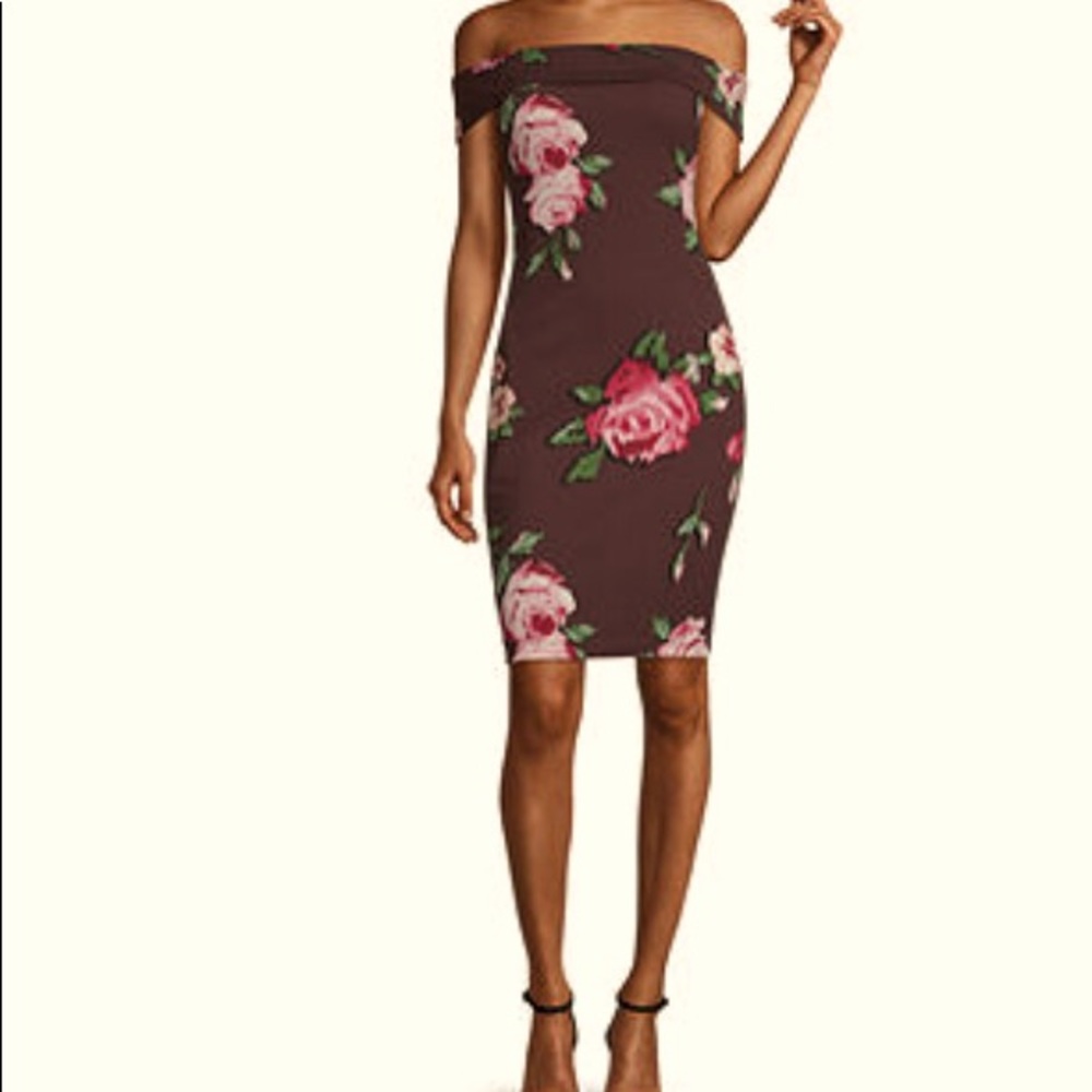 Premier Amour Flower Covered Sheath Dress